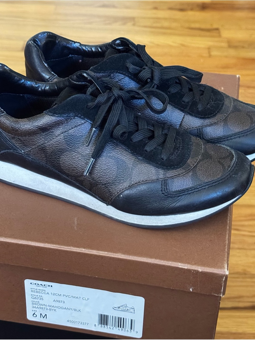 Coach Brown-Mahogany/Black Rebecca Sneakers